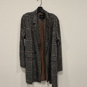 Gray Plaid Duster